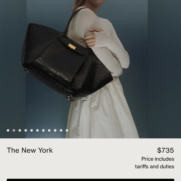 NWOT - Demellier London New York Tote in Black Crocodile-Embossed Leather - Picture 14 of 16